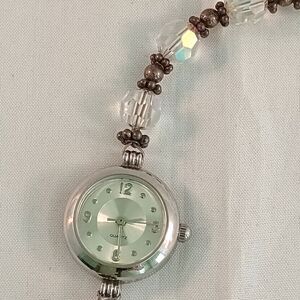 Vintage Beaded Quartz Toggle Ladies Analog Watch